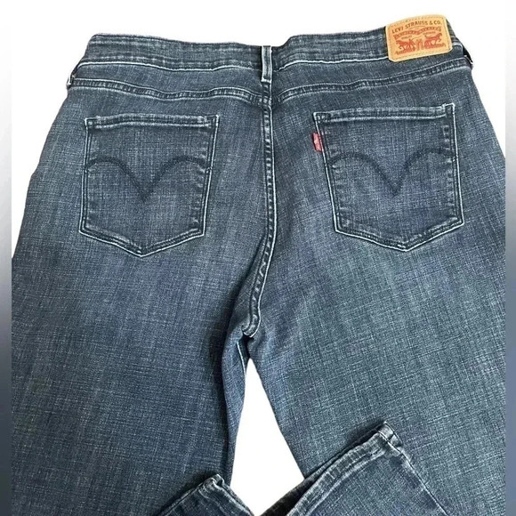 Levi’s Mid Rise Skinny Jeans Embroidered Floral Dark Wash Women’s Waist 33 - Picture 6 of 15